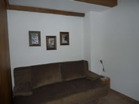 Ausziehcouch im Wohnzimmer der Wohnung f&uuml;r 6 Personen